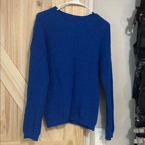 No Boundaries Royal Blue Women's Crew Neck Sweater